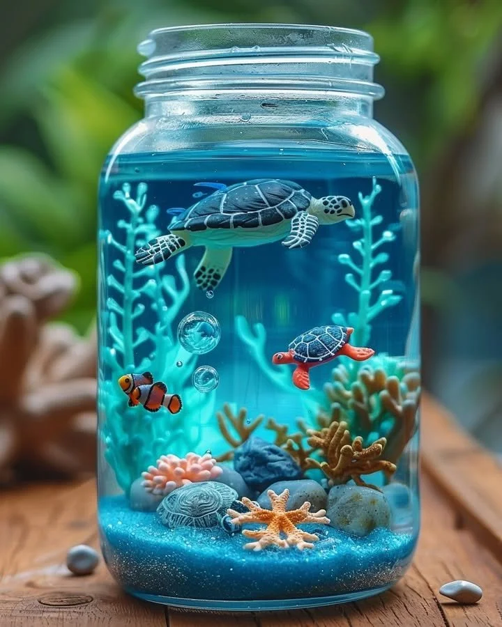 DIY Einmachglas Aquarium