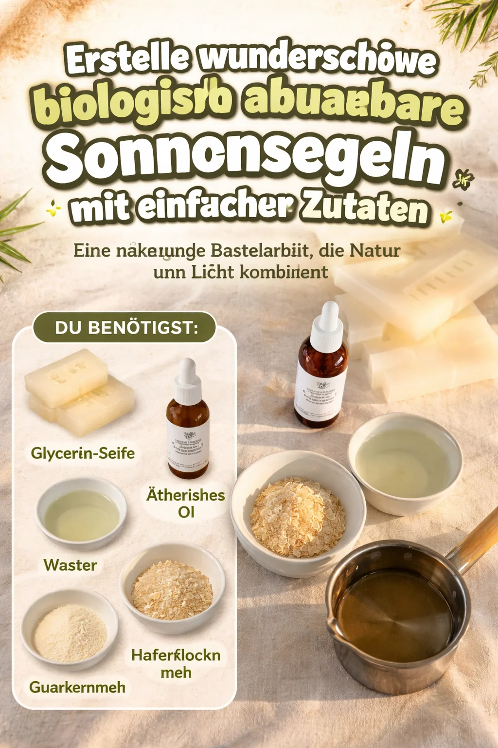 Erstelle wunderschöne biologisch abbaubare Sonnensegel mit einfachen Zutaten 🌿✨ Eine nachhaltige Bastelarbeit, die Natur und Licht kombiniert.