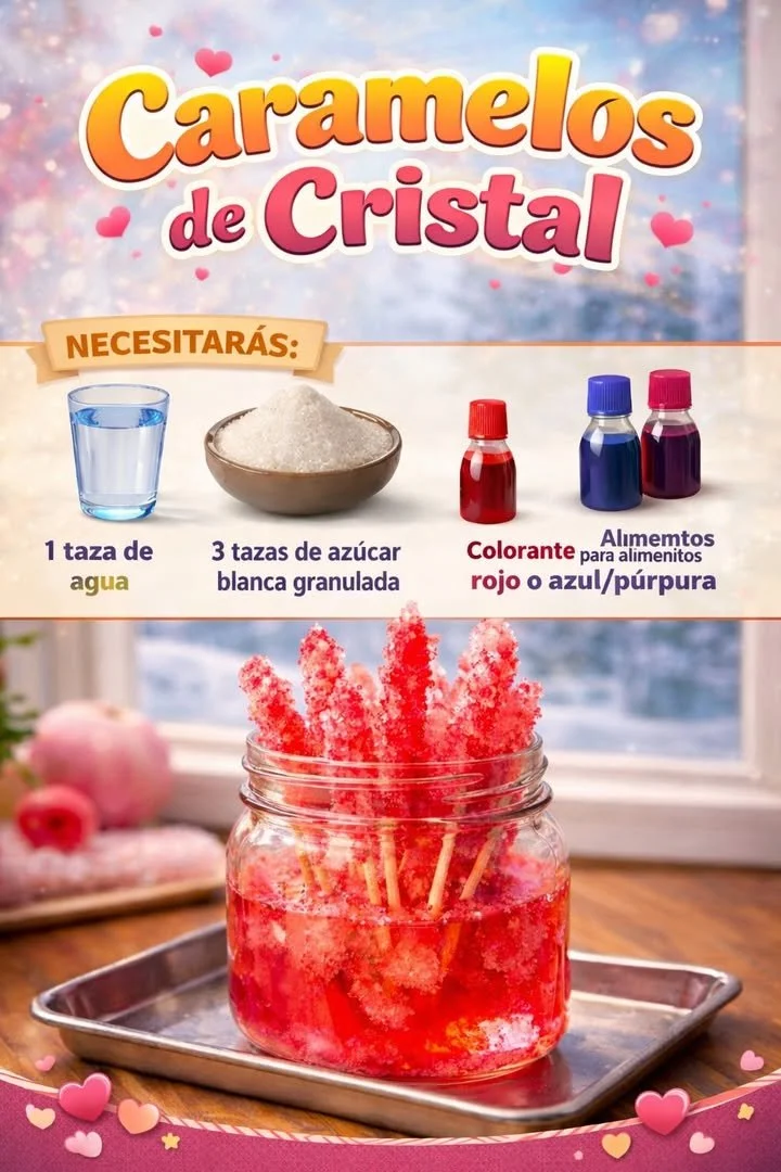 Hausgemachte Zuckerkristalle