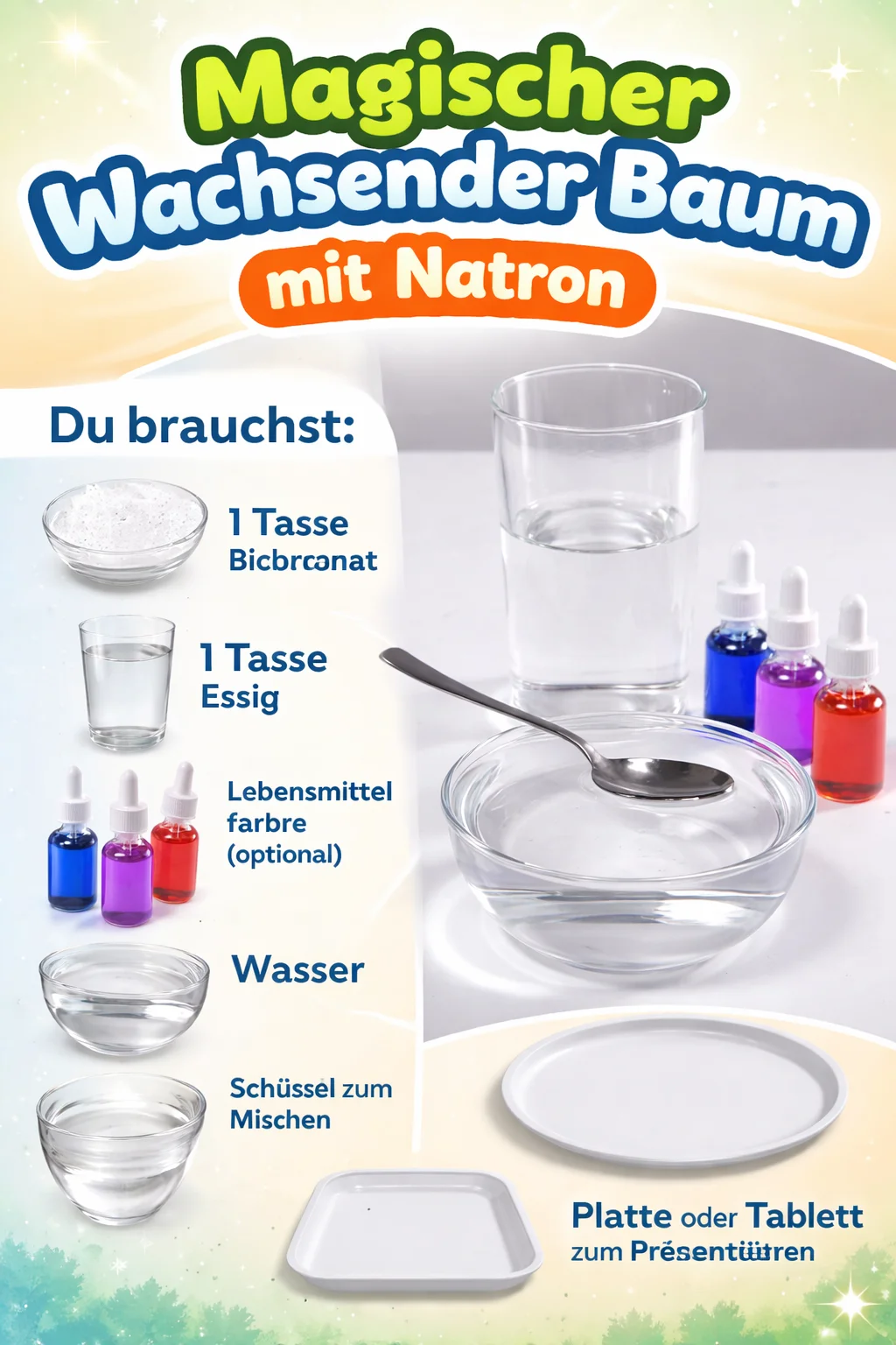 Magischer Wachsender Baum mit Natron