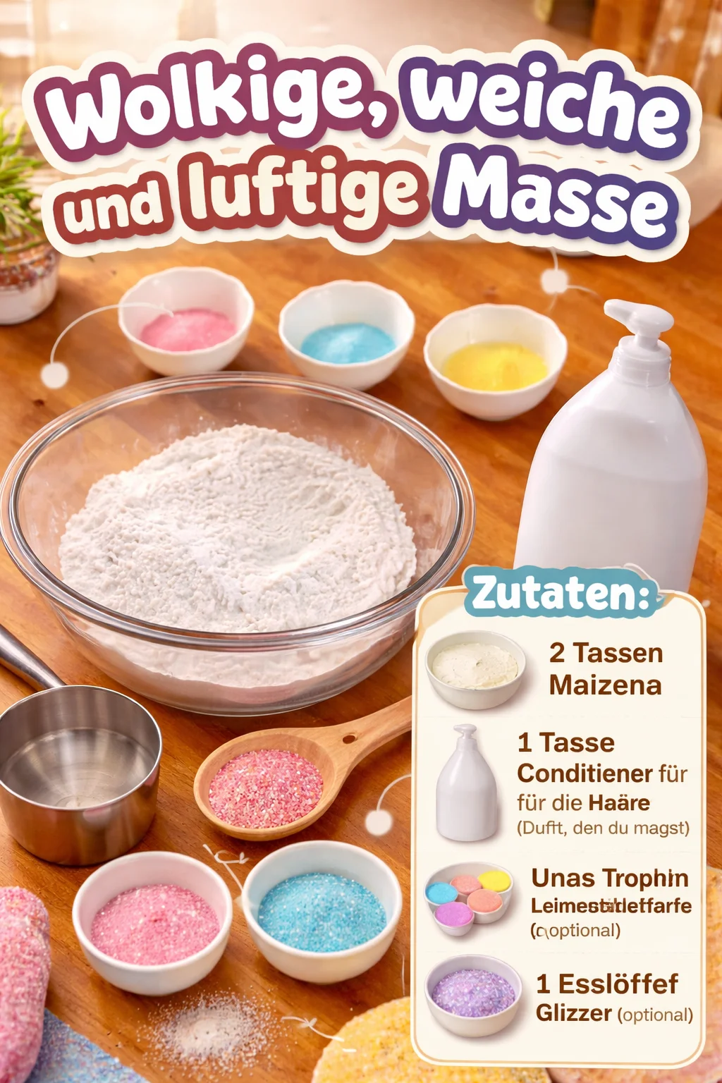 Wolkige, weiche und luftige Masse