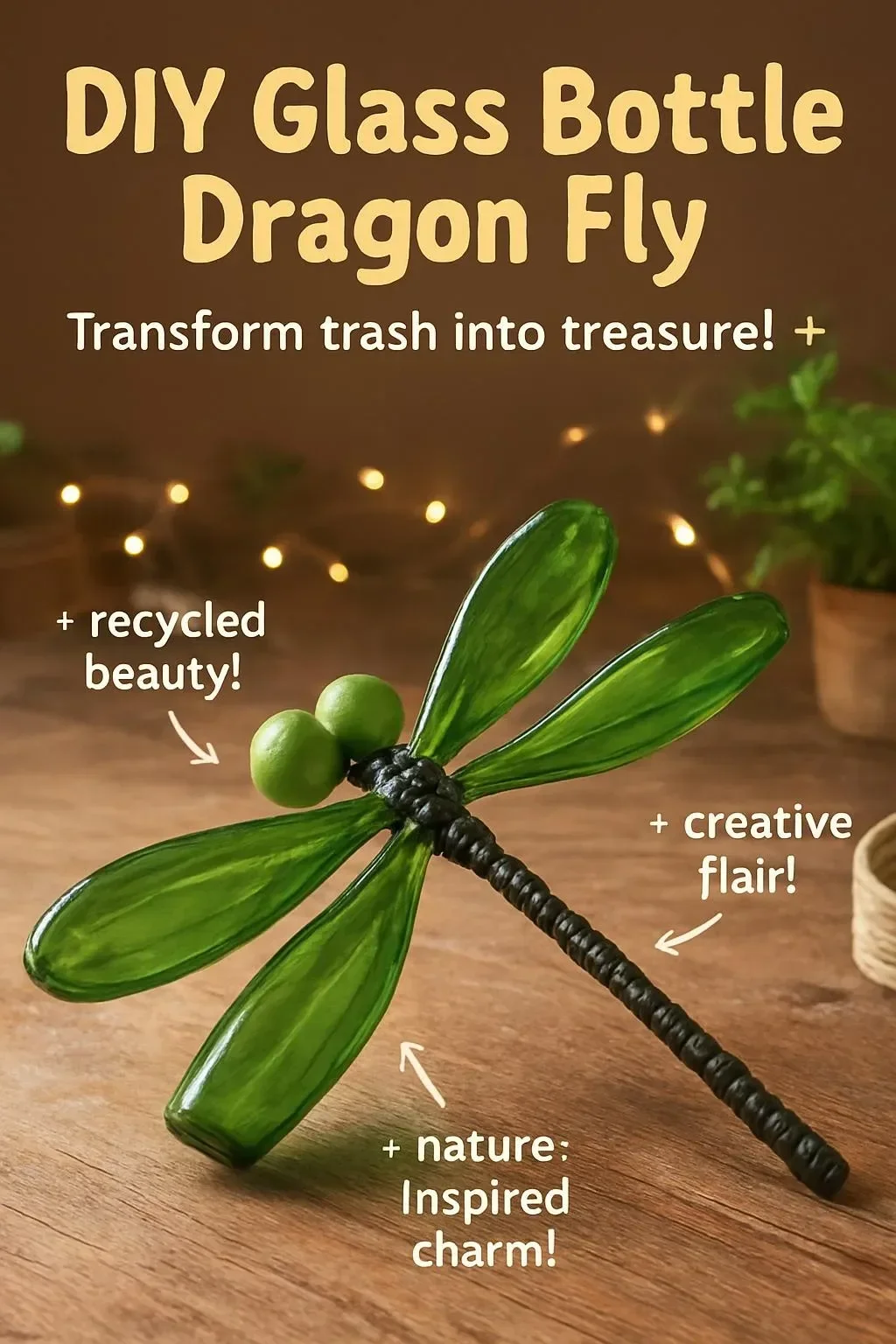 DIY Glasflasche Libelle