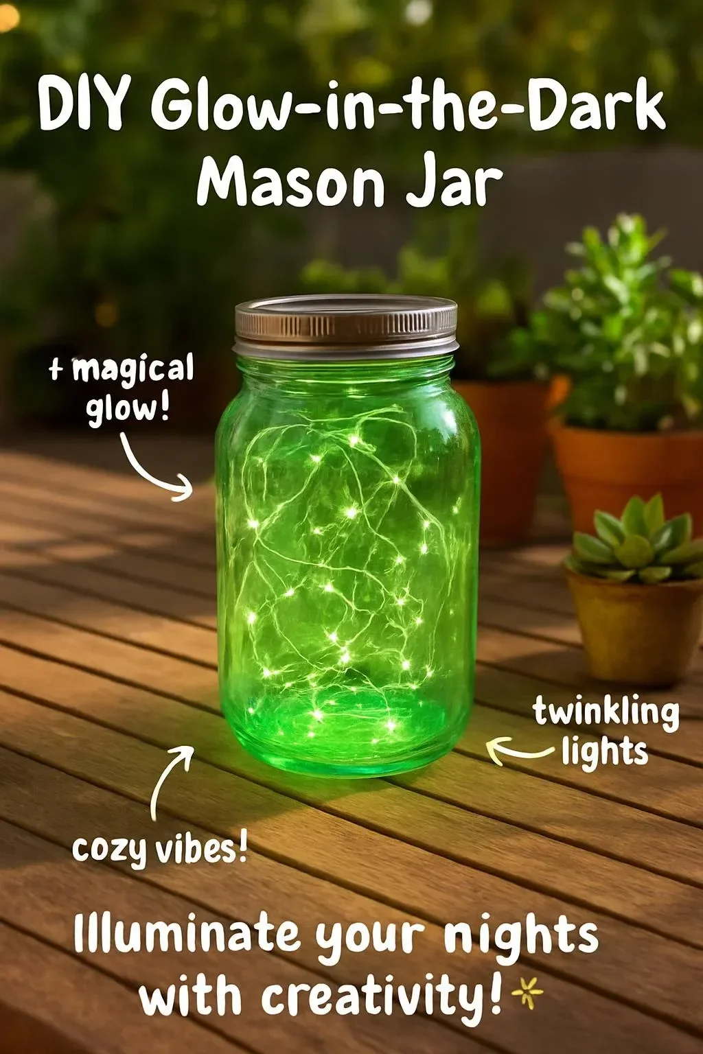 DIY Leuchtende Einmachglas