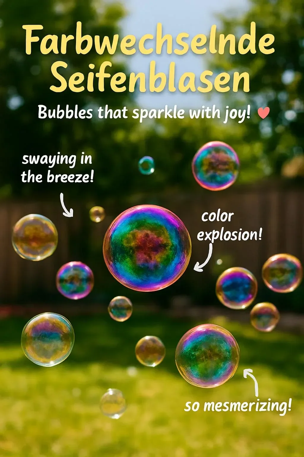 Farbwechselnde Seifenblasen