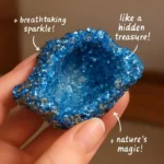 Kristallwachstum in Muscheln mit detaillierten Kristallstrukturen