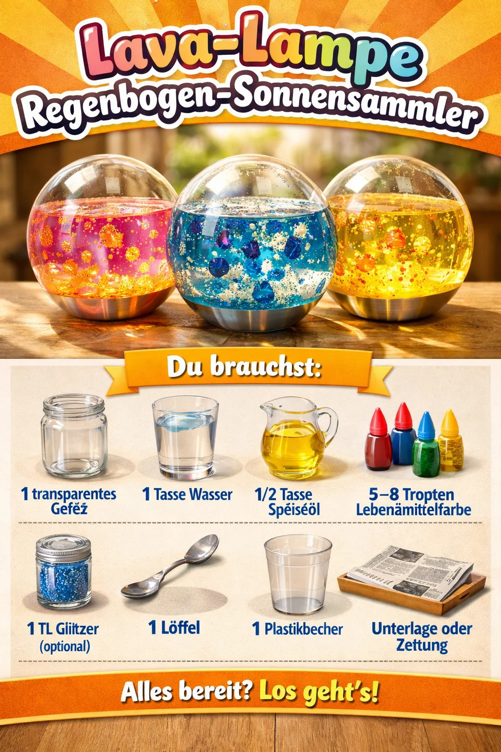 Lava-Lampe Regenbogen-Sonnensammler