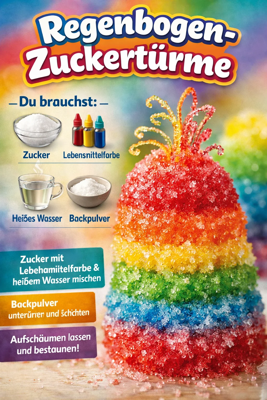 Regenbogen-Zuckertürme