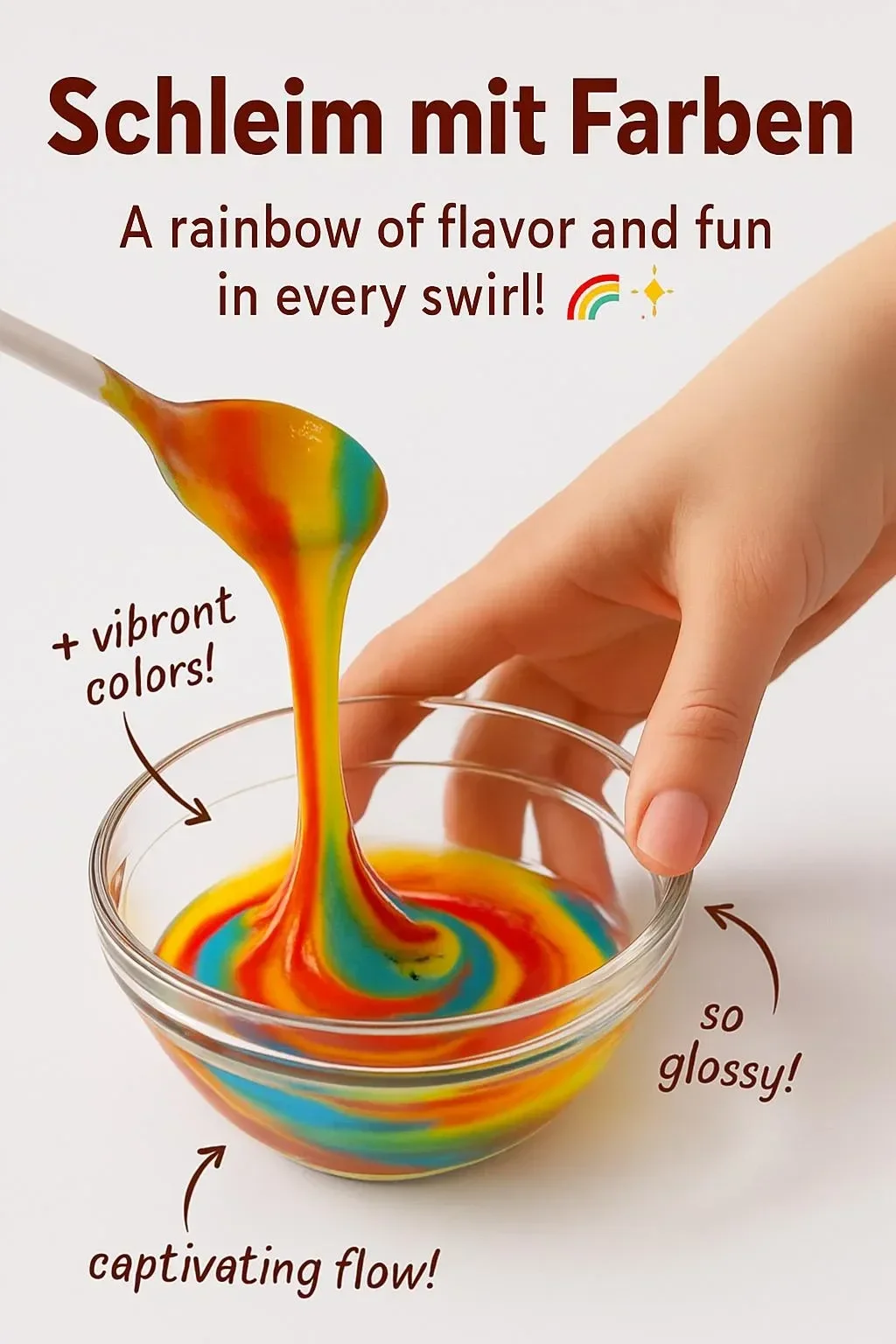 Bunter Schleim in verschiedenen Farben, selbstgemacht für Spaß und Kreativität.