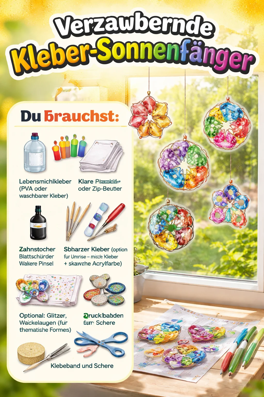 Verzaubernde Kleber-Sonnenfänger