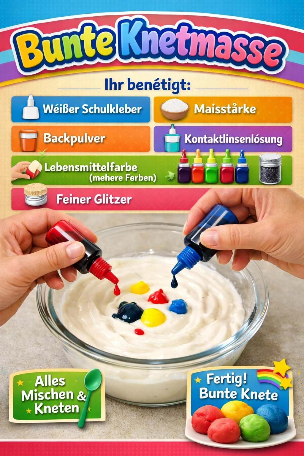 Bunte Knetmasse