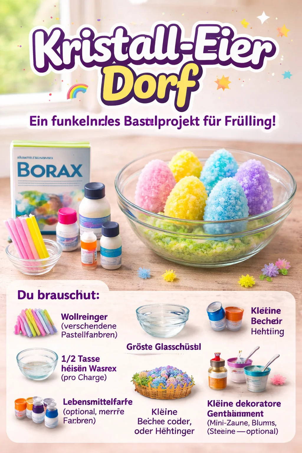 Kristall-Eier Dorf