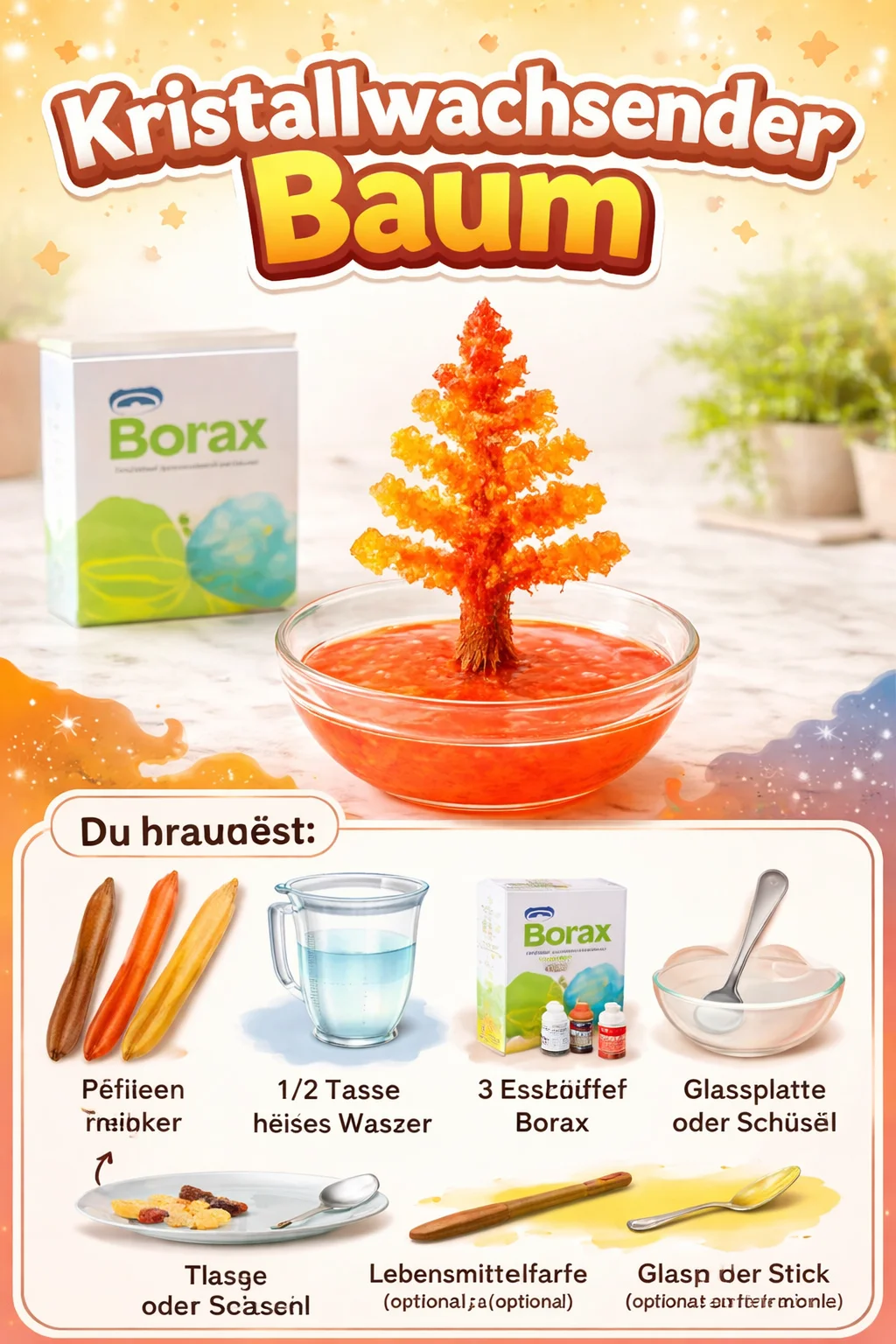 Kristallwachsender Baum