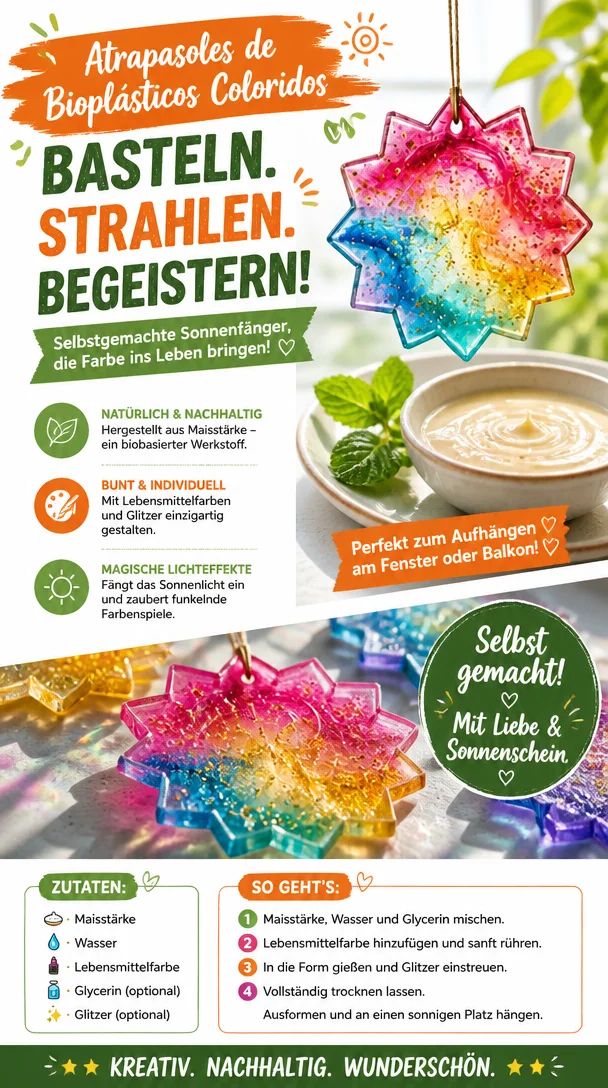 Fangnetze aus bunten Bioplastiken