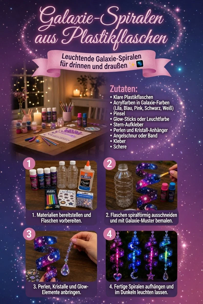 Galaxie Flaschen Spinner in bunten Farben zum Spielen und Basteln