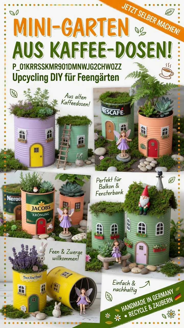 Kaffeedosen-Pflanzgefäße