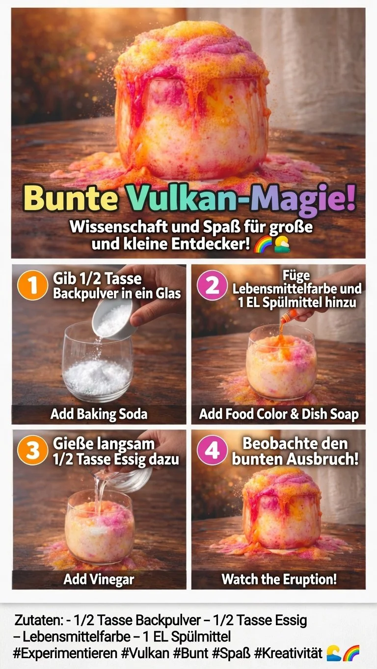 Magischer Vulkan der Farben