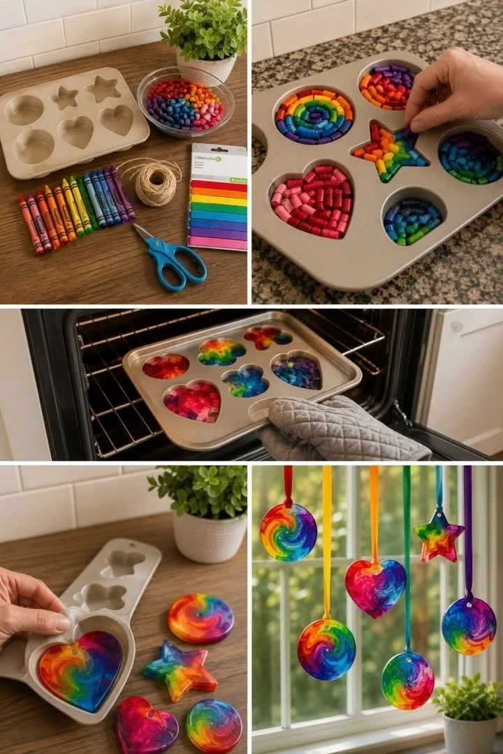 Mach diesen bunten Wachsmalstift-Sonnenfänger mit den Kids! Es ist eine kreative Bastelidee, die perfekt für das Wochenende ist. Wir haben es ausprobiert und es macht so viel Spaß!