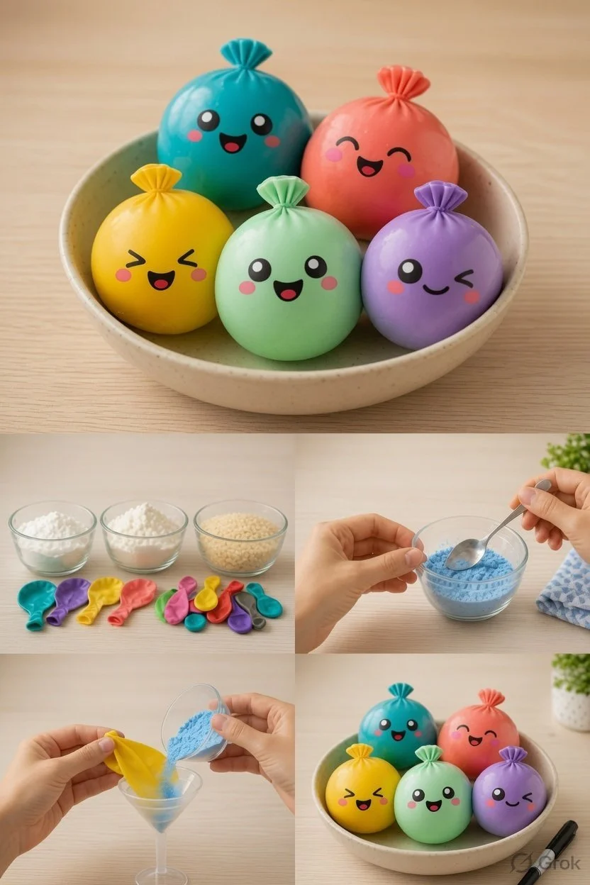 No-Bake Stressball-Käsekuchen auf einem Tisch angerichtet.