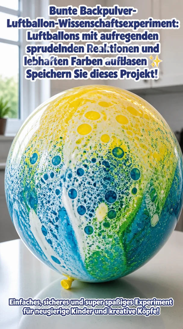Bunte Backpulver-Luftballon-Wissenschaftsexperiment: Luftballons mit aufregenden sprudelnden Reaktionen und lebhaften Farben aufblasen ✨ Speichern Sie dieses Projekt!