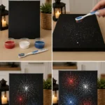 DIY Feuerwerks-Splatter-Leinwand zur kreativen Gestaltung von Zuhause
