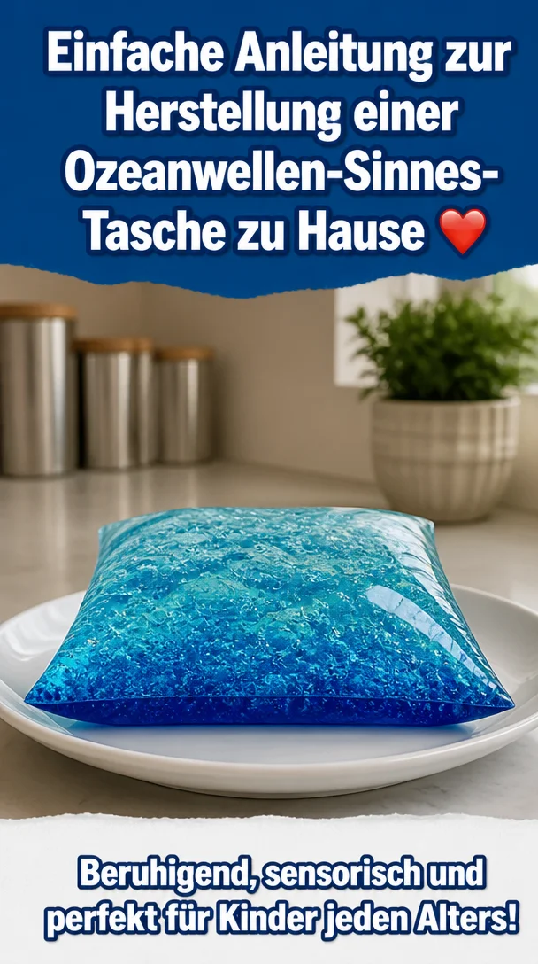 Einfache Anleitung zur Herstellung einer Ozeanwellen-Sinnes-Tasche zu Hause ❤️