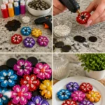 DIY Flaschenverschluss-Blumenmagnet für kreative Bastelideen