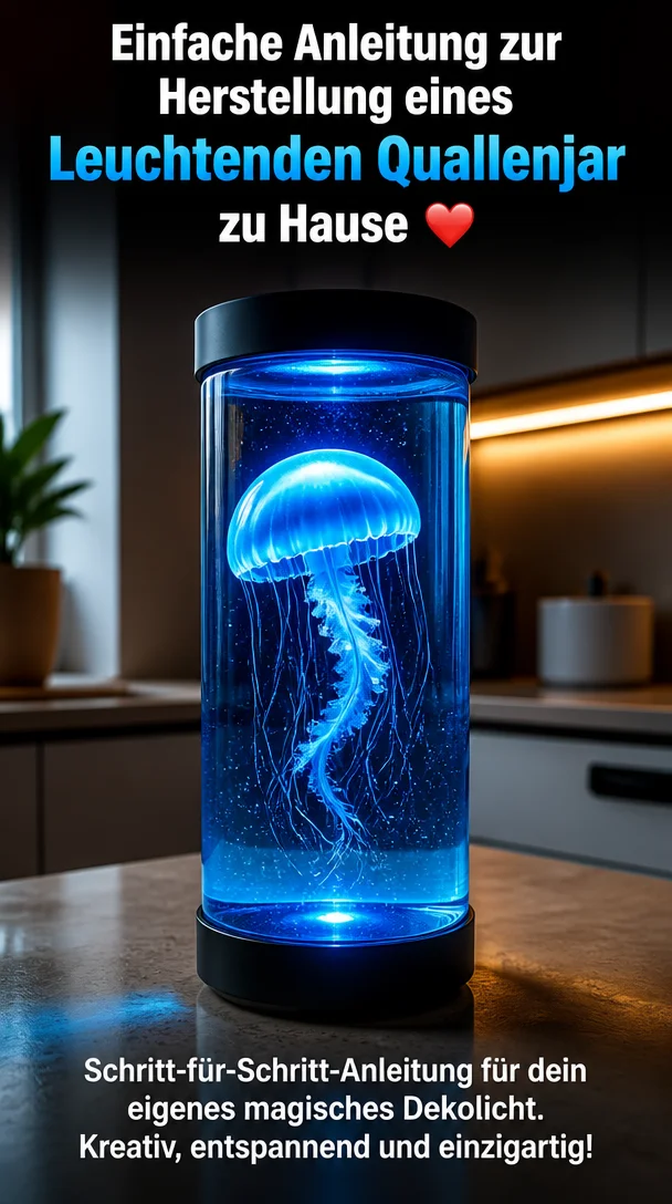 Einfache Anleitung zur Herstellung eines Leuchtenden Quallenjar zu Hause ❤️