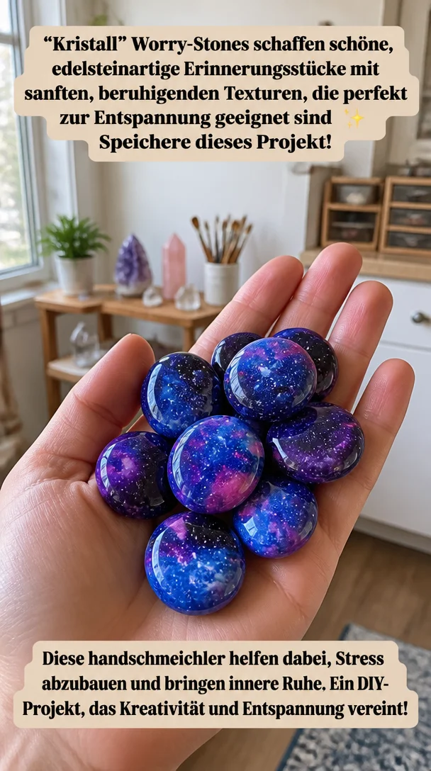 „Kristall“ Worry-Stones schaffen schöne, edelsteinartige Erinnerungsstücke mit sanften, beruhigenden Texturen, die perfekt zur Entspannung geeignet sind ✨ Speichere dieses Projekt!