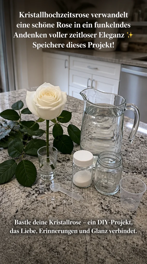 Kristallhochzeitsrose verwandelt eine schöne Rose in ein funkelndes Andenken voller zeitloser Eleganz ✨ Speichere dieses Projekt!