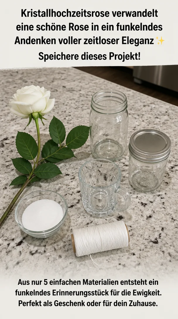 Kristallhochzeitsrose verwandelt eine schöne Rose in ein funkelndes Andenken voller zeitloser Eleganz ✨ Speichere dieses Projekt!