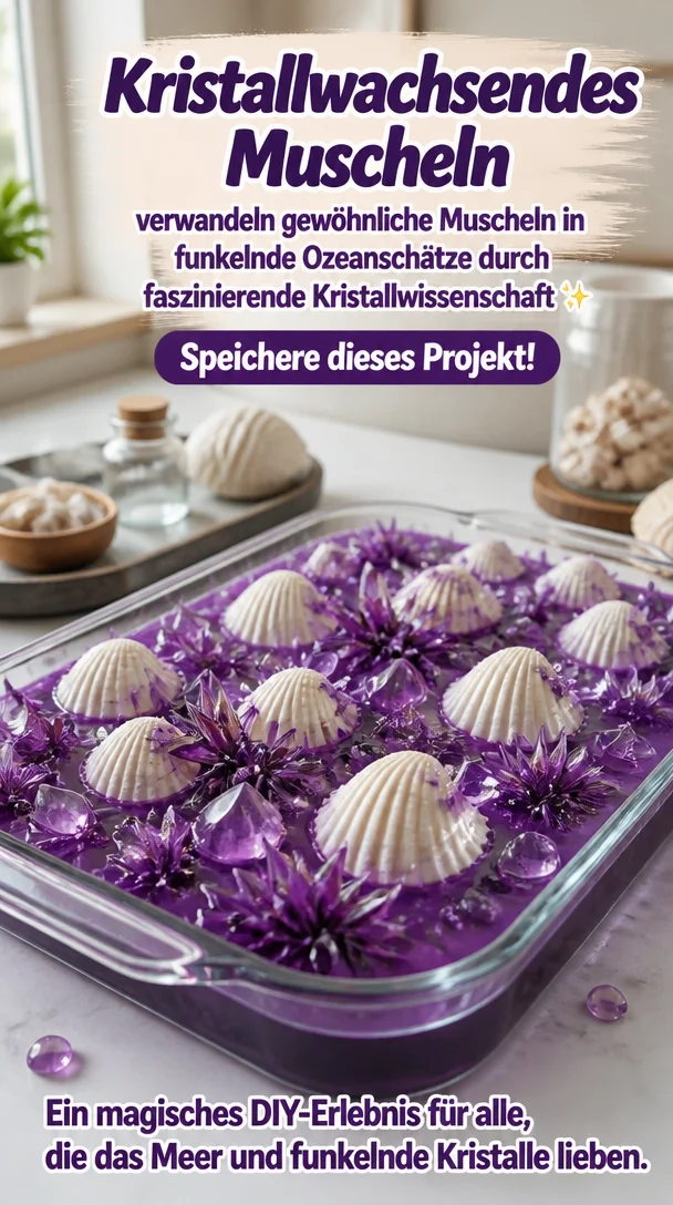 Kristallwachsendes Muscheln verwandeln gewöhnliche Muscheln in funkelnde Ozeanschätze durch faszinierende Kristallwissenschaft ✨ Speichere dieses Projekt!