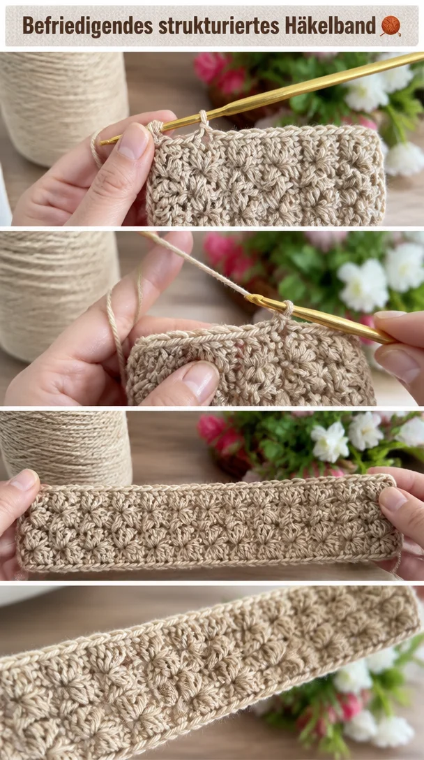 Befriedigendes strukturiertes Häkelband 🧶