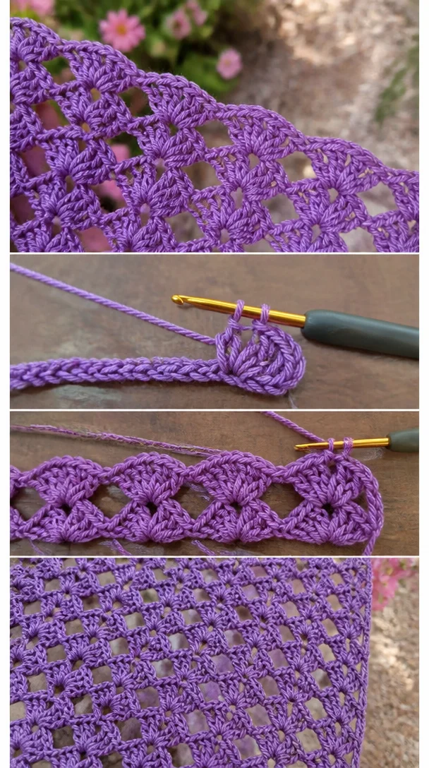 Das Geheimnis der Arbeit mit offenen Schalennetz-Clustern für Sommerdecken! ✨💜