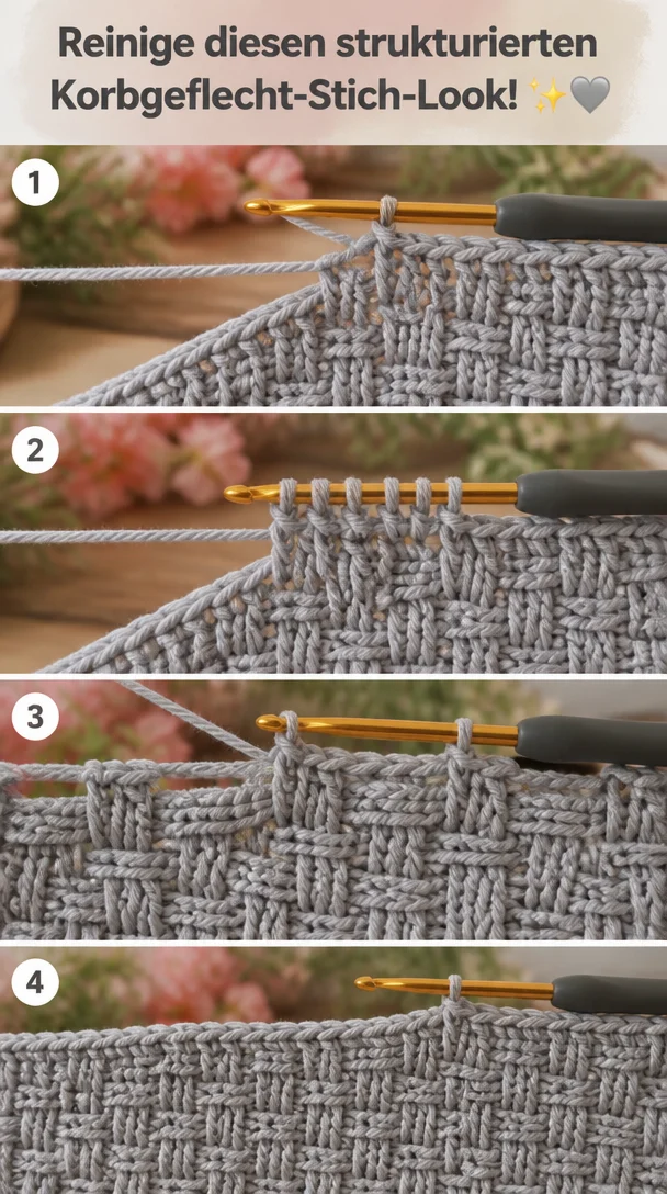 Reinige diesen strukturierten Korbgeflecht-Stich-Look! ✨🩶