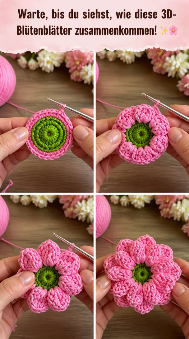 Warte, bis du siehst, wie diese 3D-Blütenblätter zusammenkommen! ✨🌸