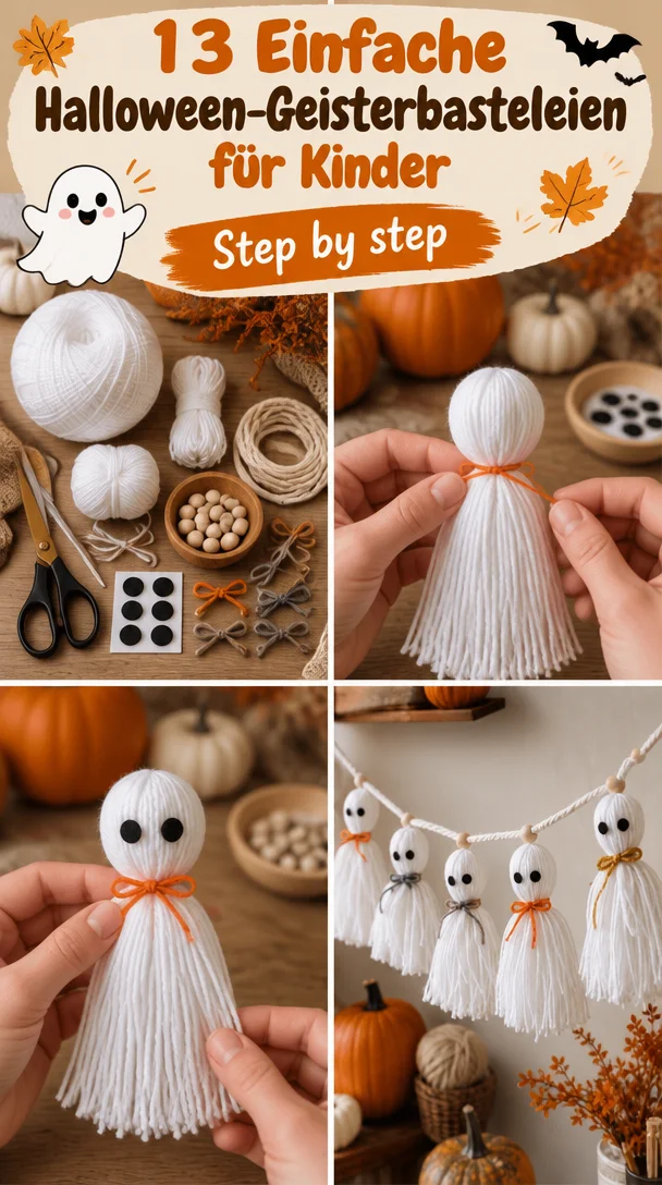13 Einfache Halloween-Geisterbasteleien für Kinder