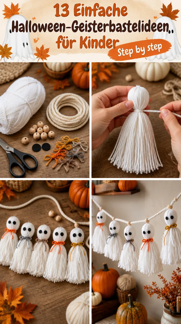 13 Einfache Halloween-Geisterbastelideen für Kinder