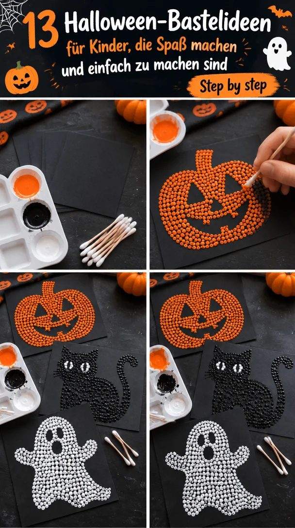 13 Halloween-Bastelideen für Kinder, die Spaß machen und einfach zu machen sind