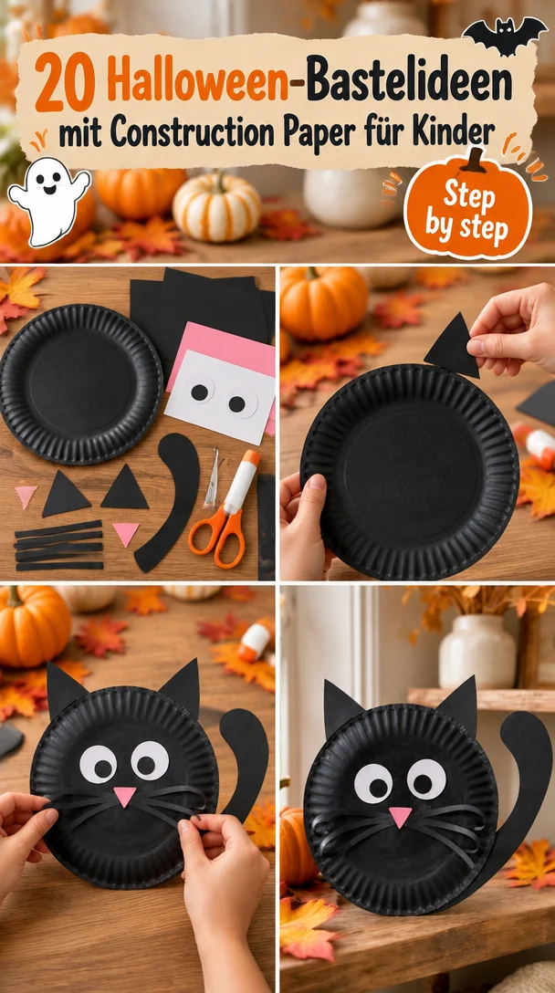 20 Halloween-Bastelideen mit Construction Paper für Kinder