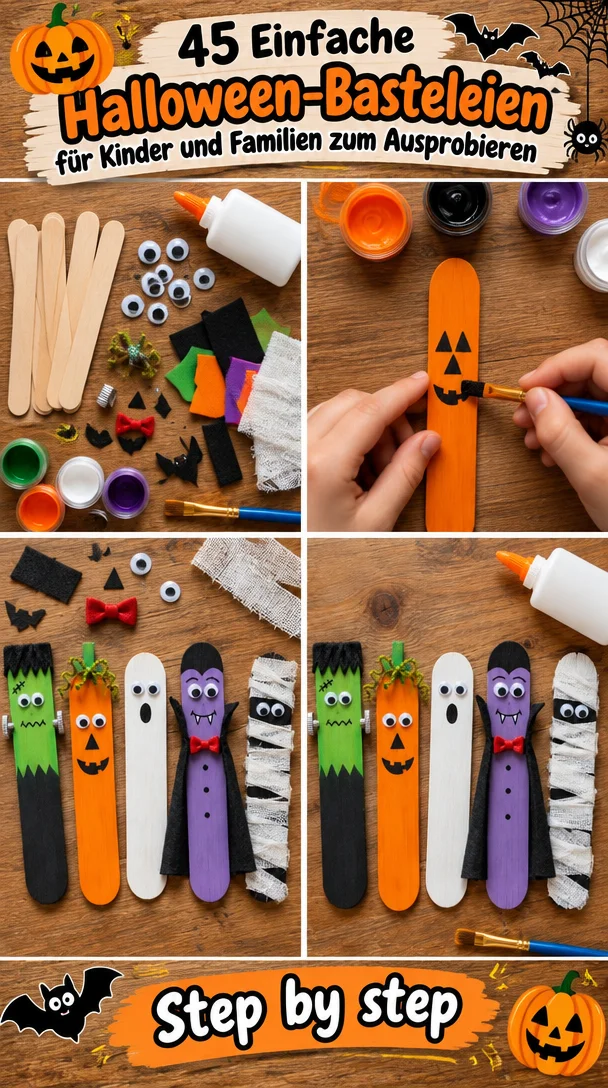 45 Einfache Halloween-Basteleien für Kinder und Familien zum Ausprobieren