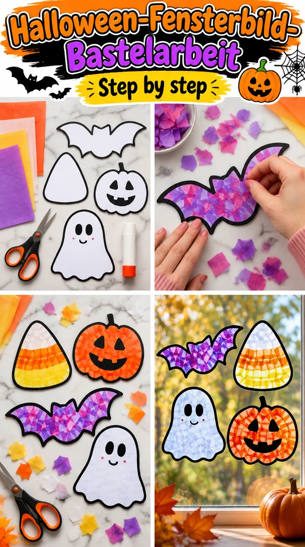 Halloween-Fensterbild-Bastelarbeit