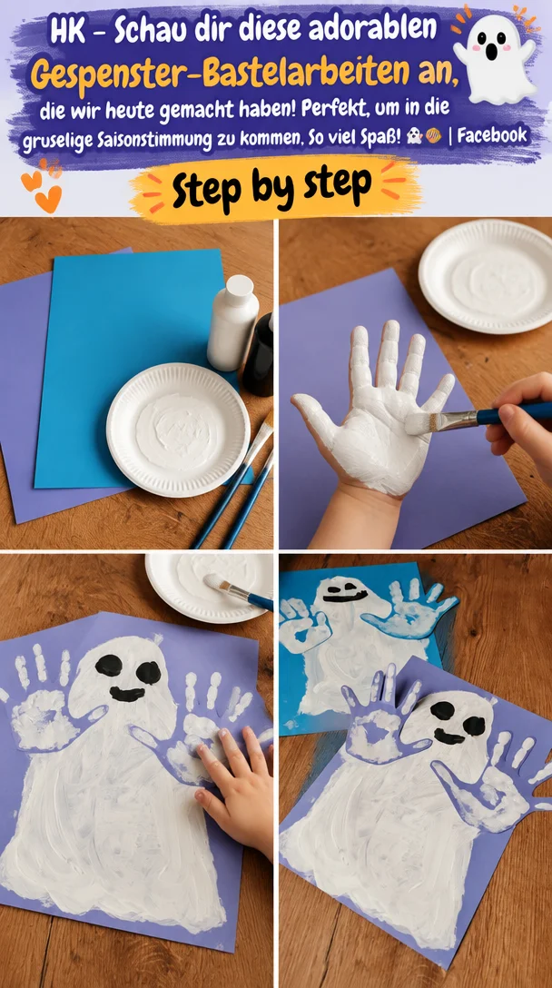 HK – Schau dir diese adorablen Gespenster-Bastelarbeiten an, die wir heute gemacht haben! Perfekt, um in die gruselige Saisonstimmung zu kommen. So viel Spaß! 👻🎨 | Facebook