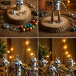 Mini-Handmade-Roboter als verspielte Band mit kreativen Details.