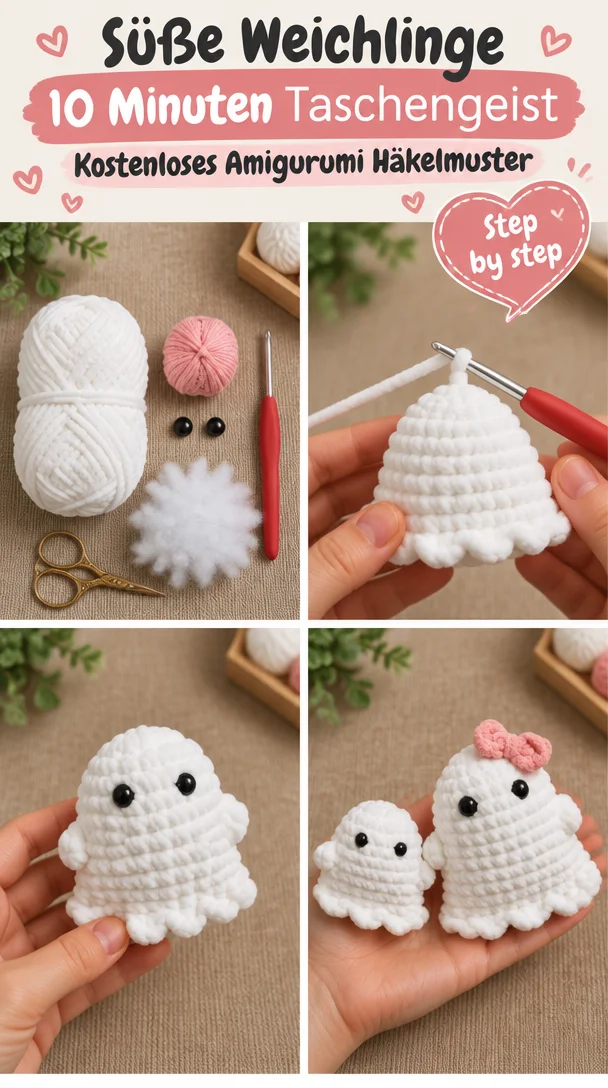 Süße Weichlinge 10 Minuten Taschengeist Kostenloses Amigurumi Häkelmuster