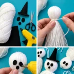 DIY Garngeister für Halloween-Bastelanleitungen für Kinder und Erwachsene