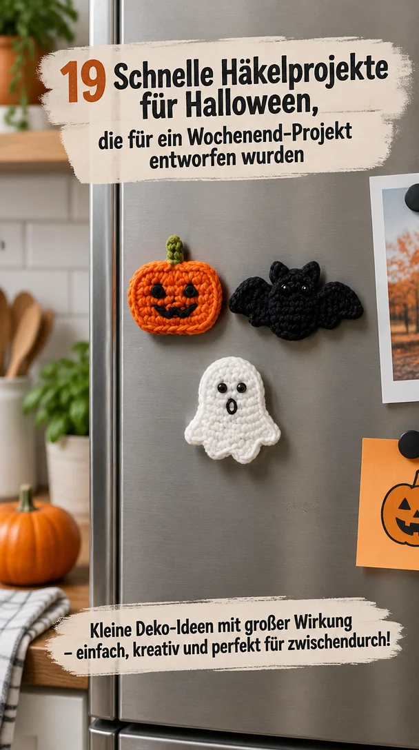 19 Schnelle Häkelprojekte für Halloween, die für ein Wochenend-Projekt entworfen wurden