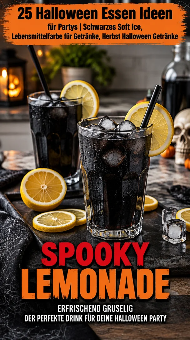 25 Halloween Essen Ideen für Partys | Schwarzes Soft Ice, Lebensmittelfarbe für Getränke, Herbst Halloween Getränke
