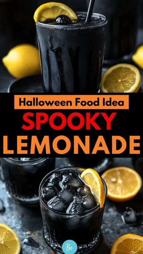 25 Halloween Essen Ideen für Partys | Schwarzes Soft Ice, Lebensmittelfarbe für Getränke, Herbst Halloween Getränke