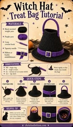 26 Halloween-Häkelbeutelmuster für gruseliges saisonales Sticken