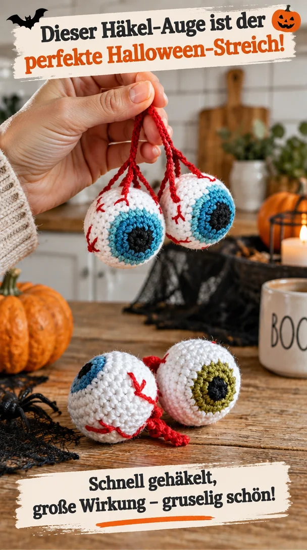 Dieser Häkel-Auge ist der perfekte Halloween-Streich!